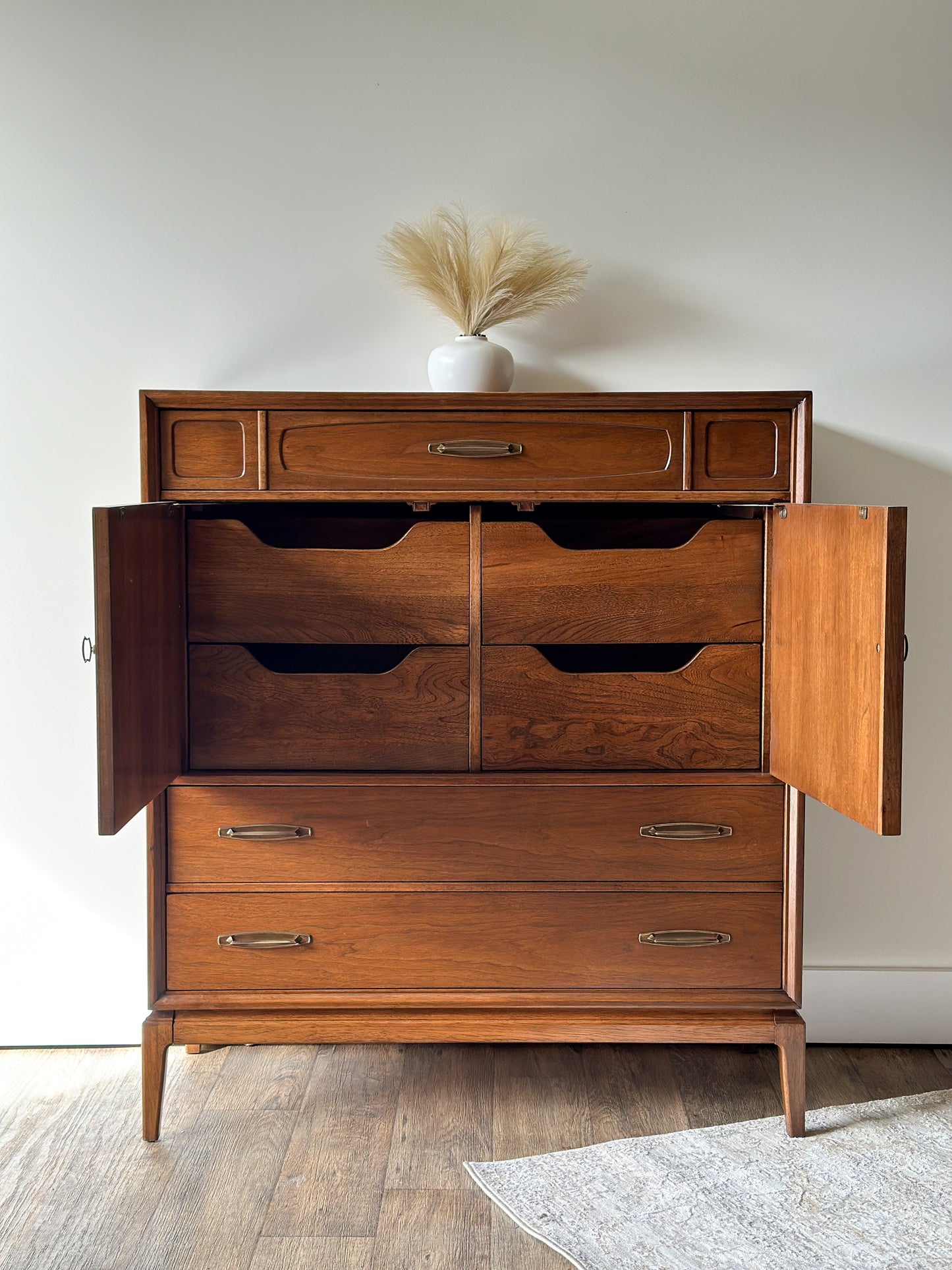 Vintage Mid Century Modern Tallboy Chest of Drawers
