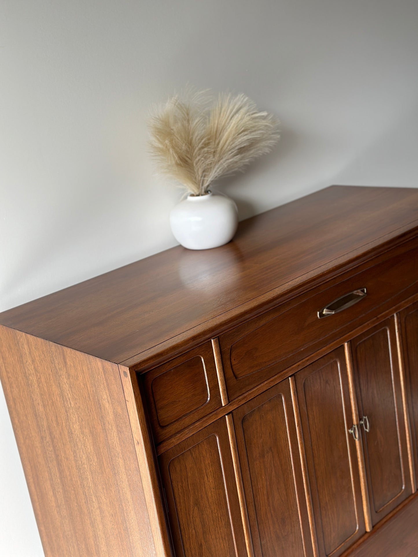 Vintage Mid Century Modern Tallboy Chest of Drawers