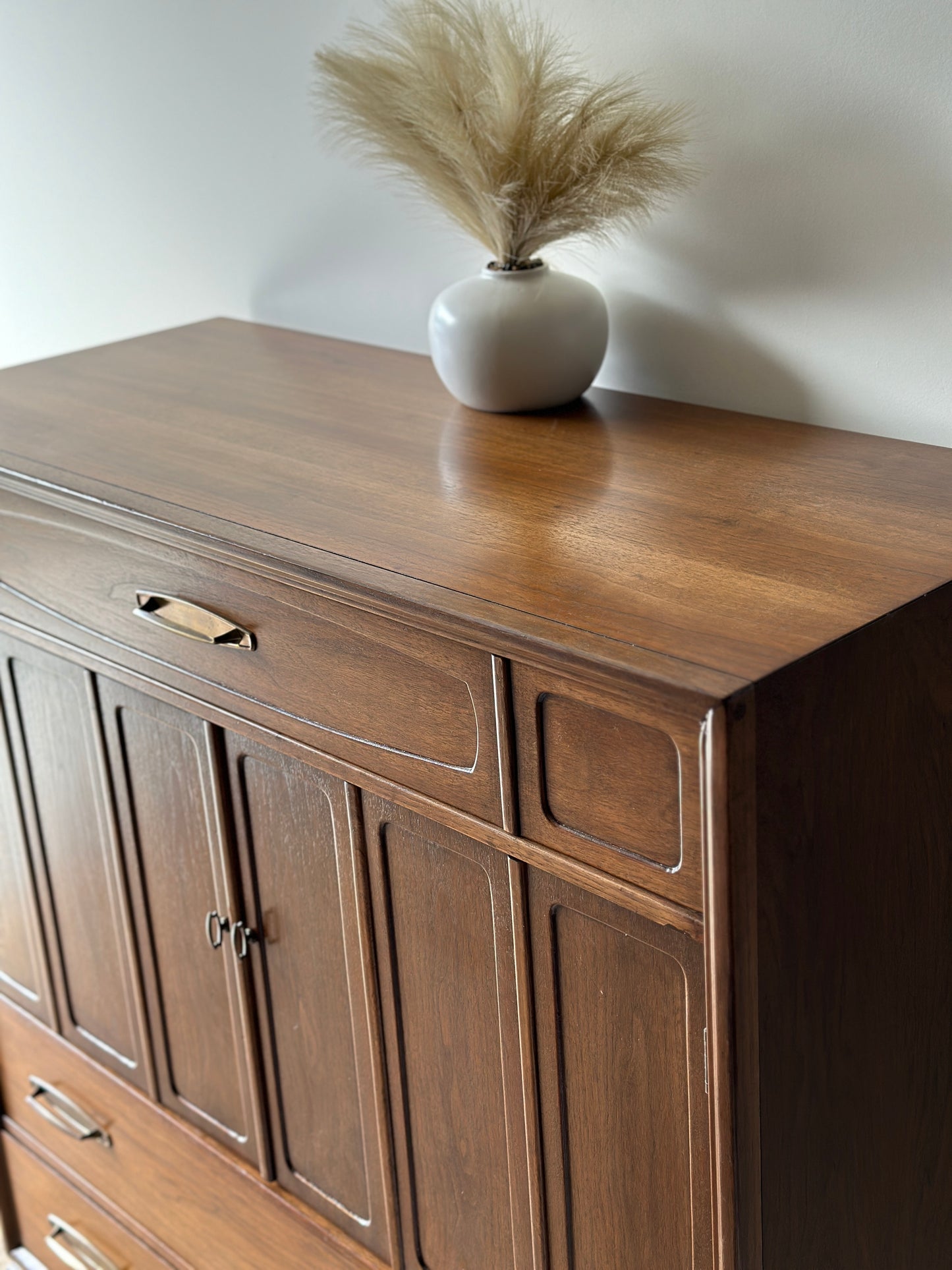Vintage Mid Century Modern Tallboy Chest of Drawers