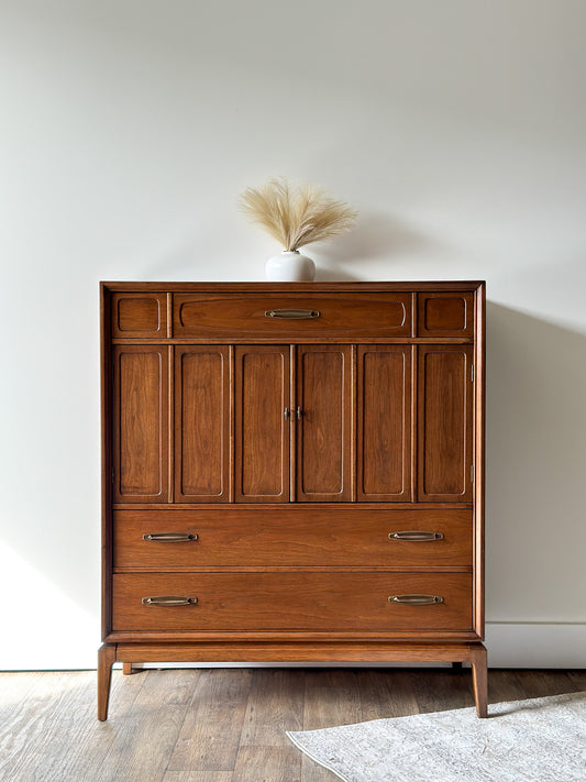 Vintage Mid Century Modern Tallboy Chest of Drawers