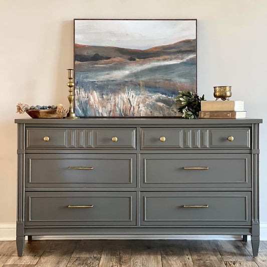 Vintage Lacquered Bassett Campaign Dresser